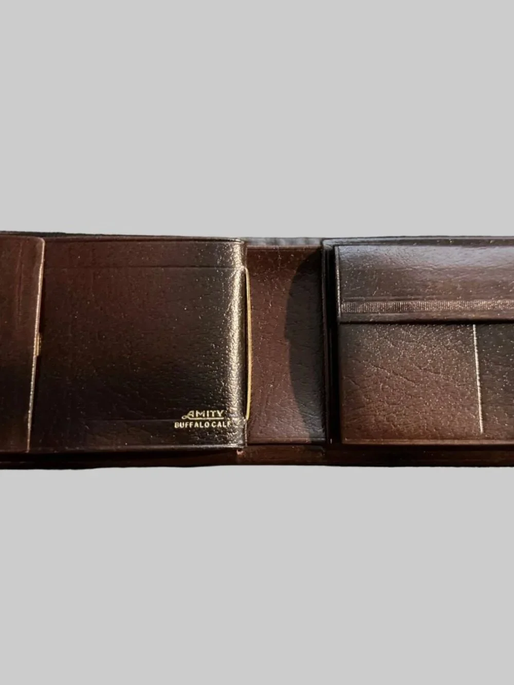 Vintage 1970s Amity Buffalo Calf Leather Wallet NIB